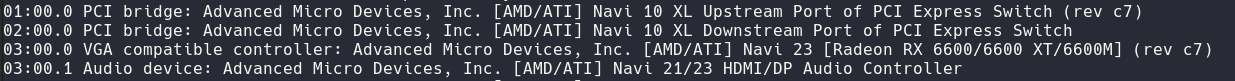 AMD GPU in lspci
